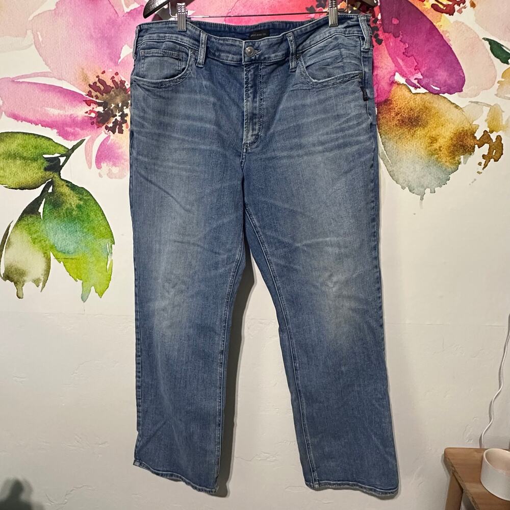 Silver Jeans Men's 40x32 Blue Zac Relaxed Fit Straight Leg Denim Casual Western